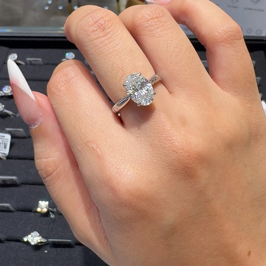 铂Pt950镶嵌实验室培育钻石