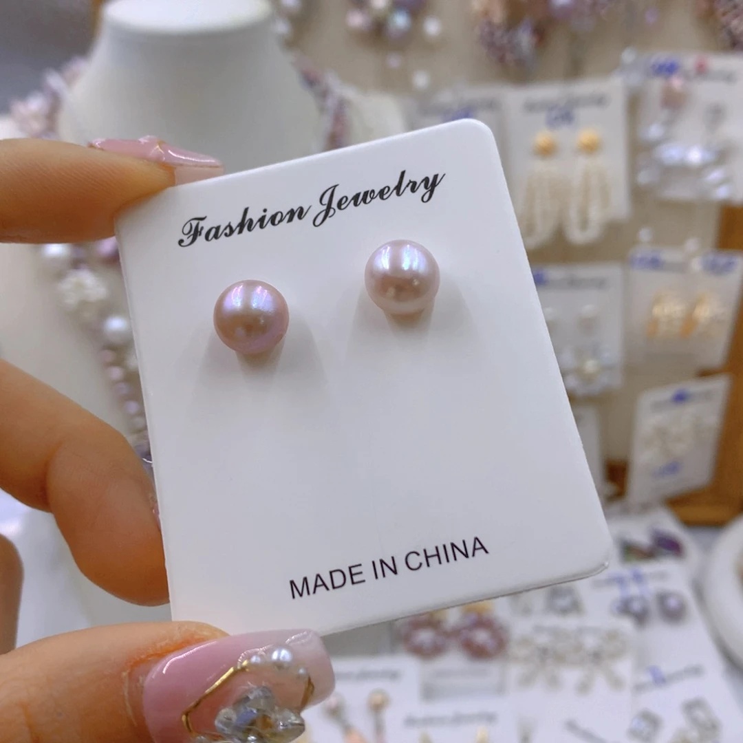 淡水珍珠耳饰银S925镶嵌