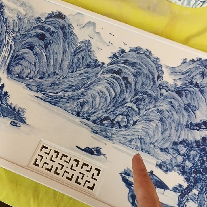 π***绽景德镇手绘釉下彩手绘