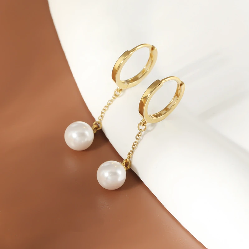 足银耳饰 经典轻奢珍珠耳扣简约百搭女高级感s925纯银耳饰耳环