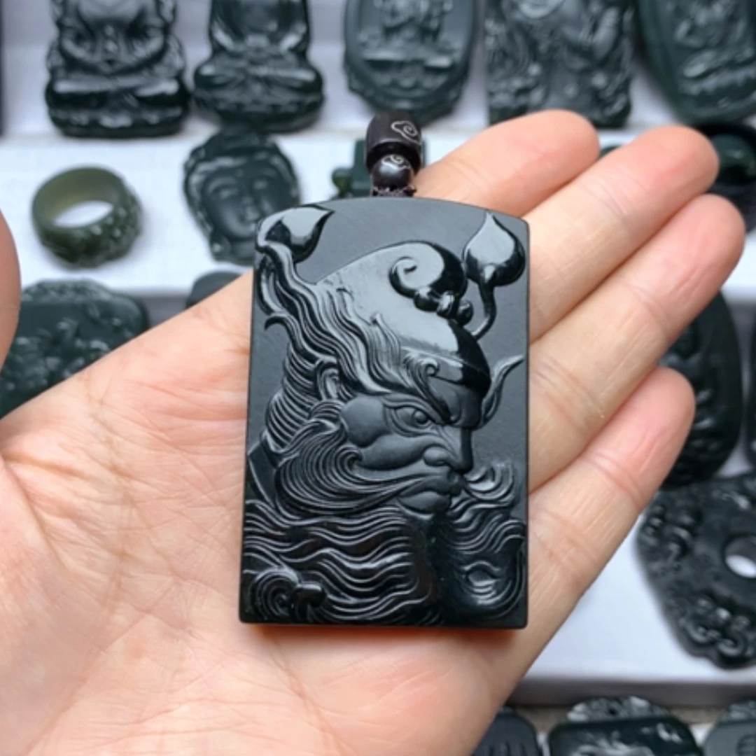 【闪购商品】和田玉颈饰未镶嵌般**林双面雕刻