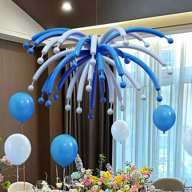 多巴胺长条烟花气球编织加厚儿童饭店装饰生日派对造型魔术布置
