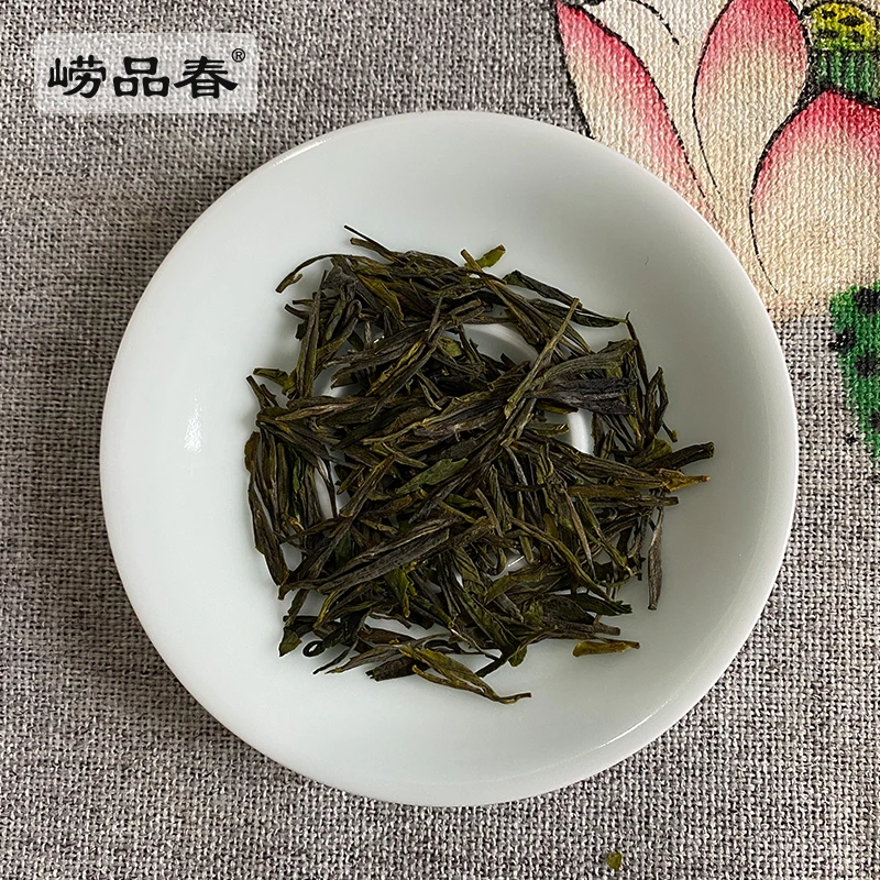 崂品春2025山里料头春扁茶新春崂山绿茶自家炒制青岛特产好茶盒装