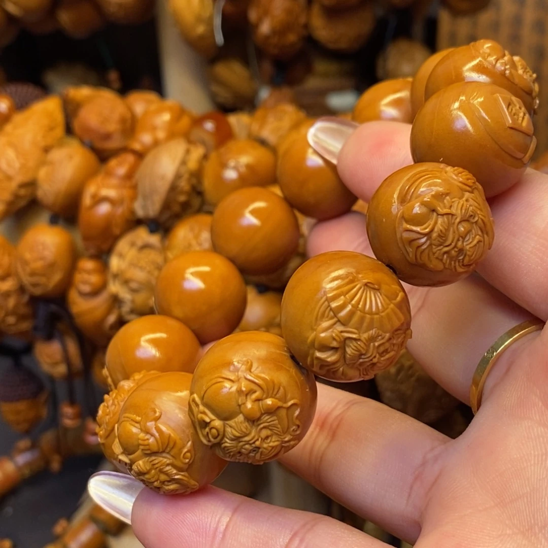 橄榄核手串/手链浮雕钟馗