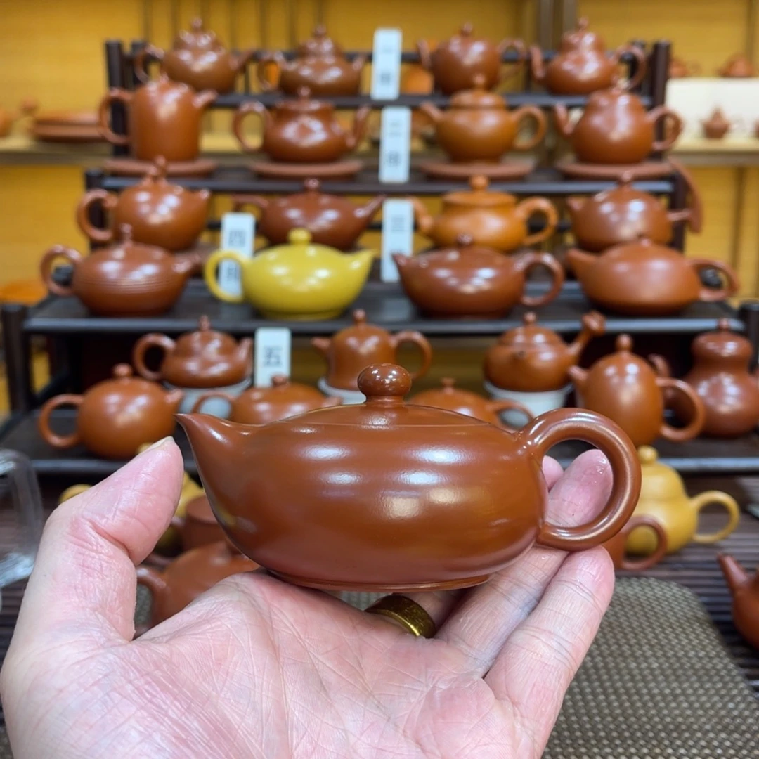 茶壶紫砂潮州手拉壶 红