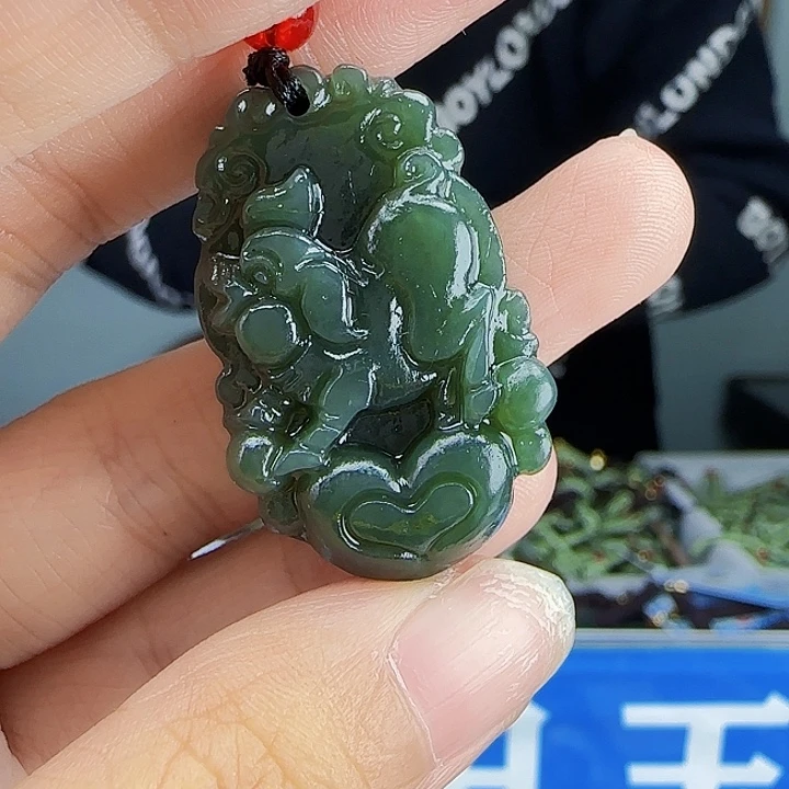 和田玉银S925镶嵌颈饰