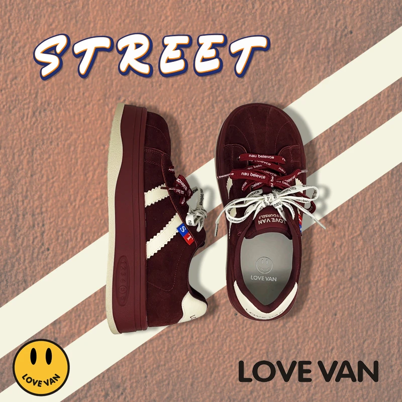 Lovevan/艾典范【街头STREET潮感】厚底系带秋季休闲板鞋