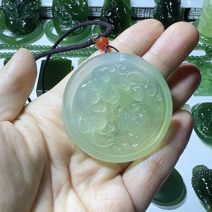 蛇纹石玉合金颈饰