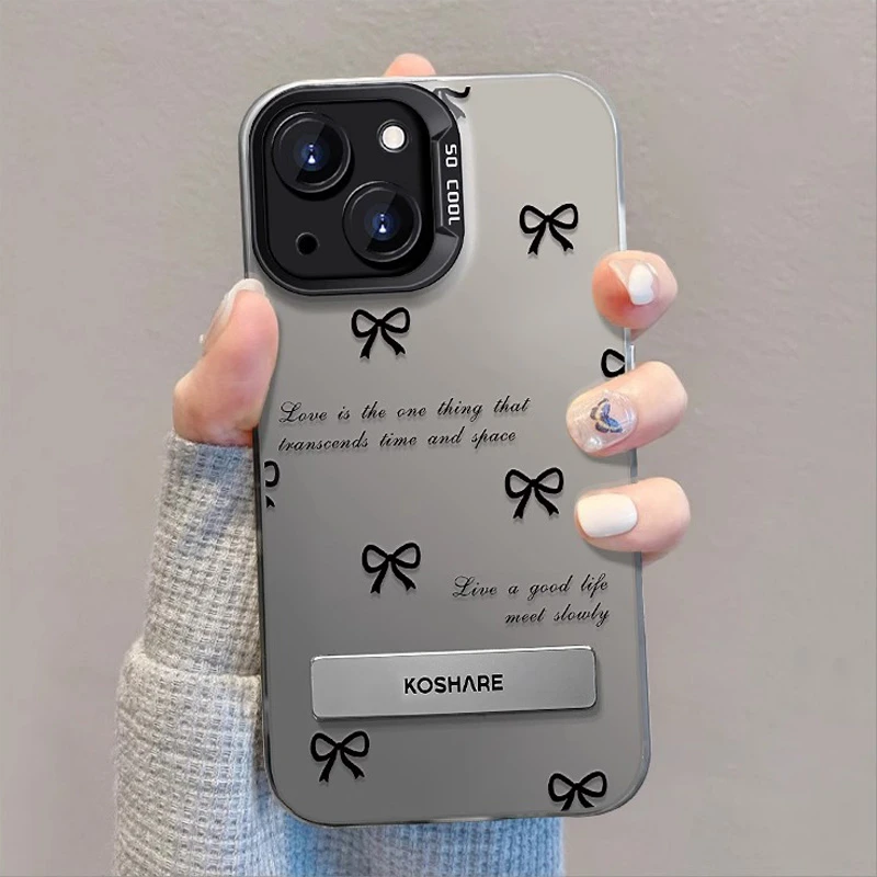 满屏蝴蝶结适用苹果16promax壳新款彩绘iPhone15pro磨砂彩银14折