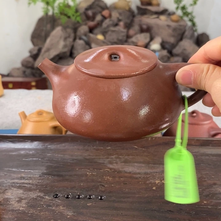 紫砂茶壶底槽清石瓢280左右的容量半手制作