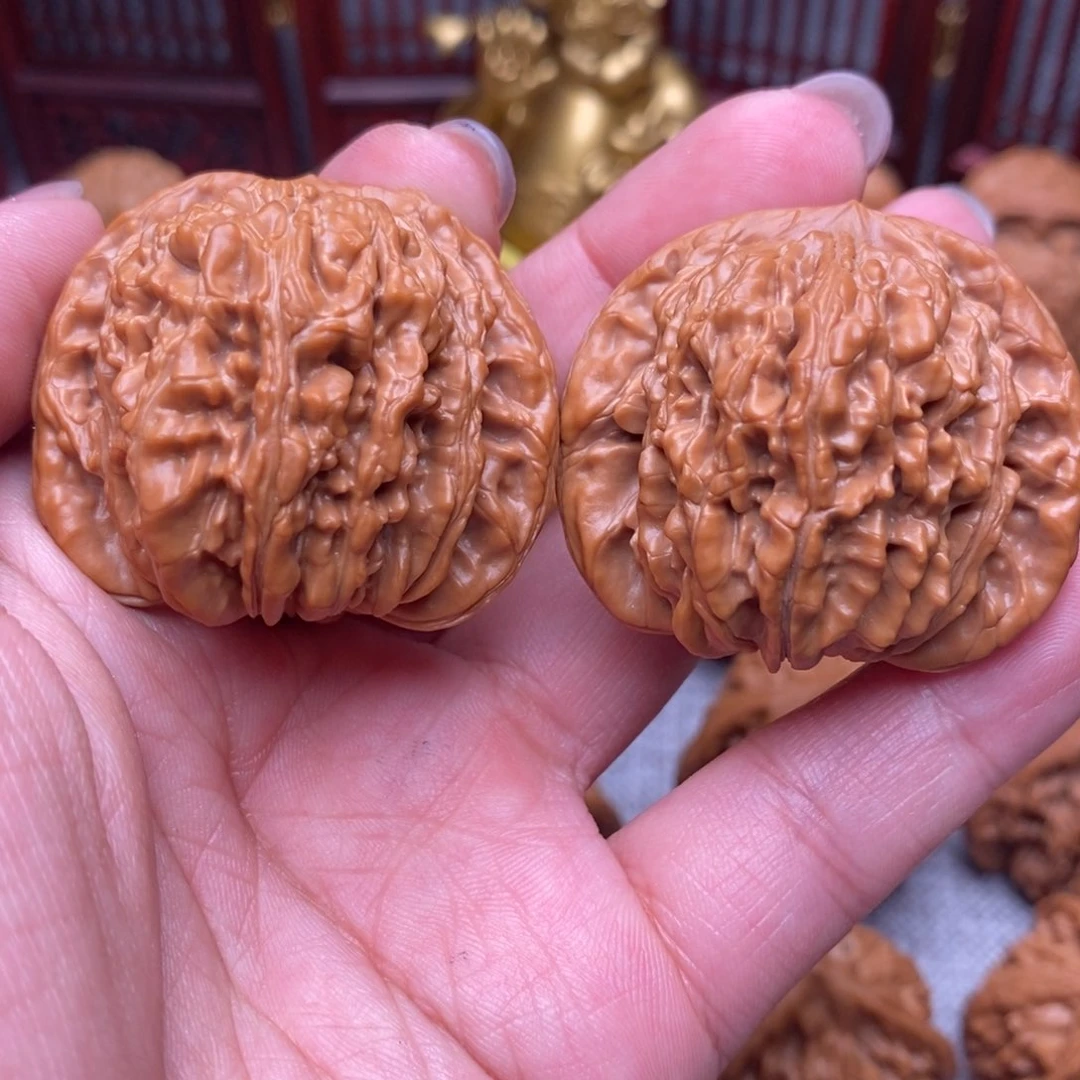 文玩核桃把件新*型红皮山地楼41