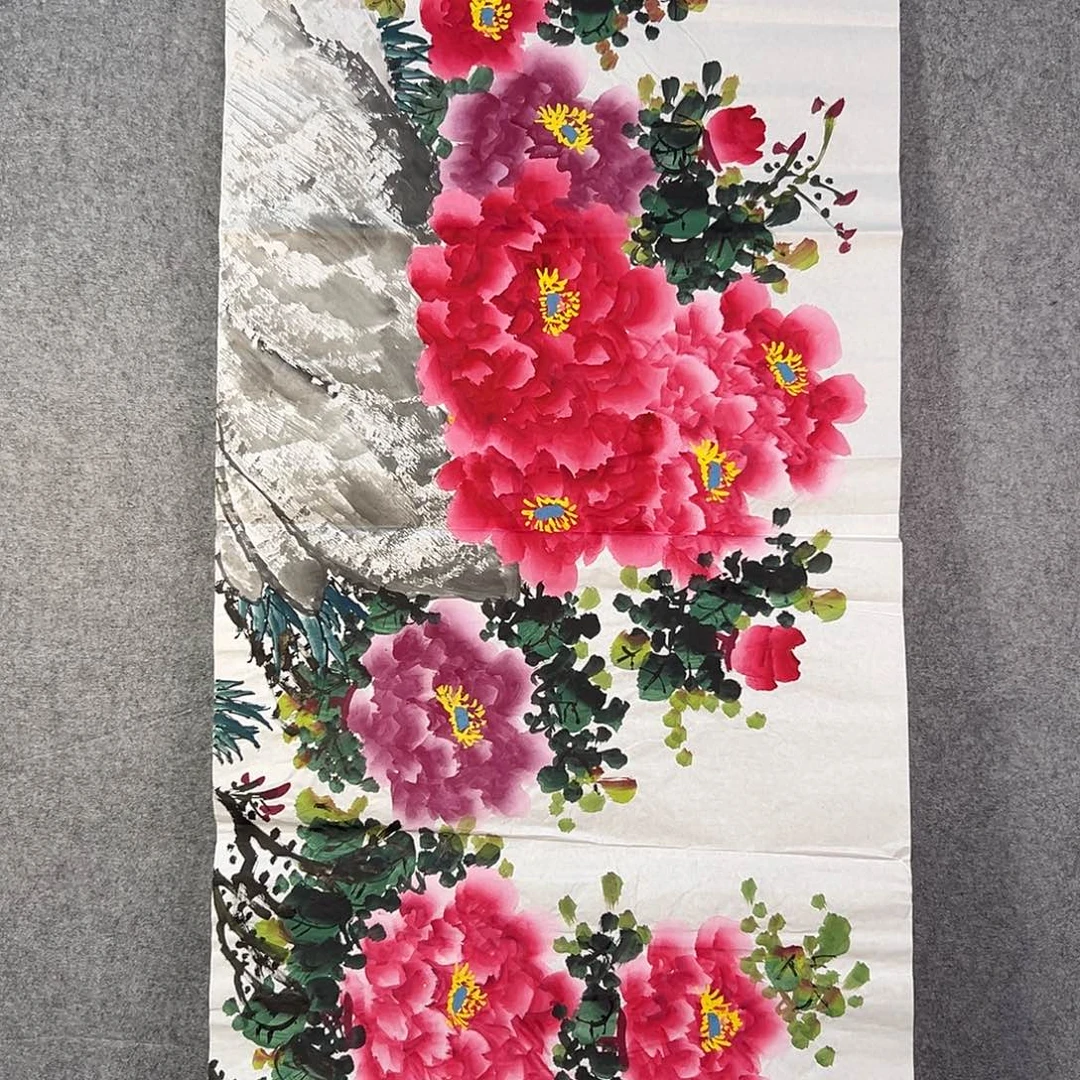 国画184 花鸟和蝴蝶都在等待它