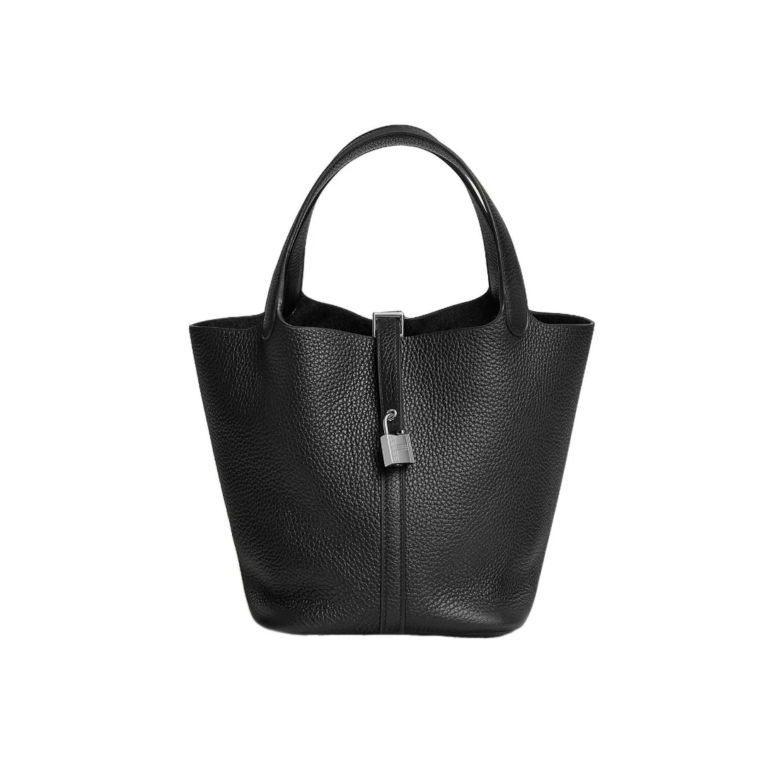 99新 Hermes/爱马仕 【晶晶专属】爱马仕菜篮子22黑色银扣/JM8633