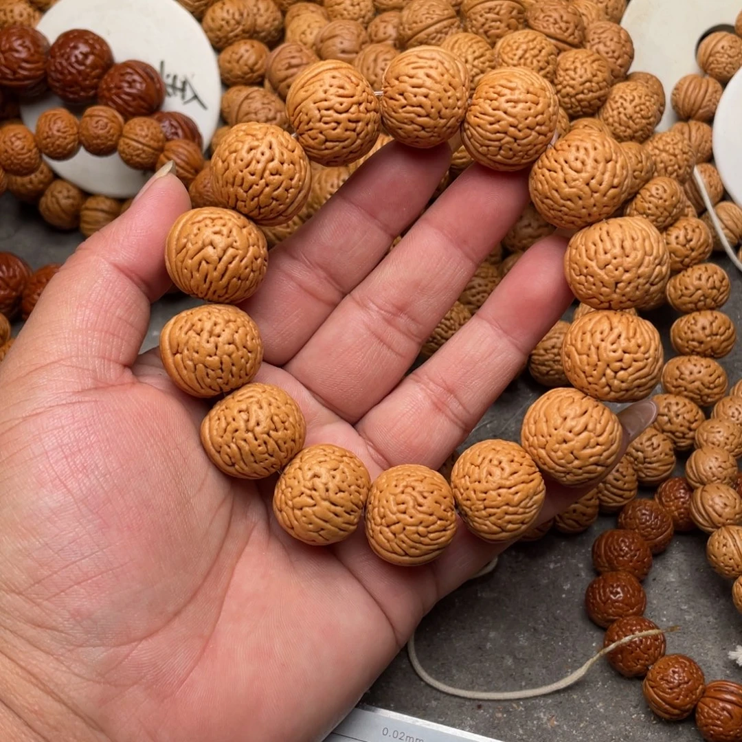 手串桃核白月光闪29