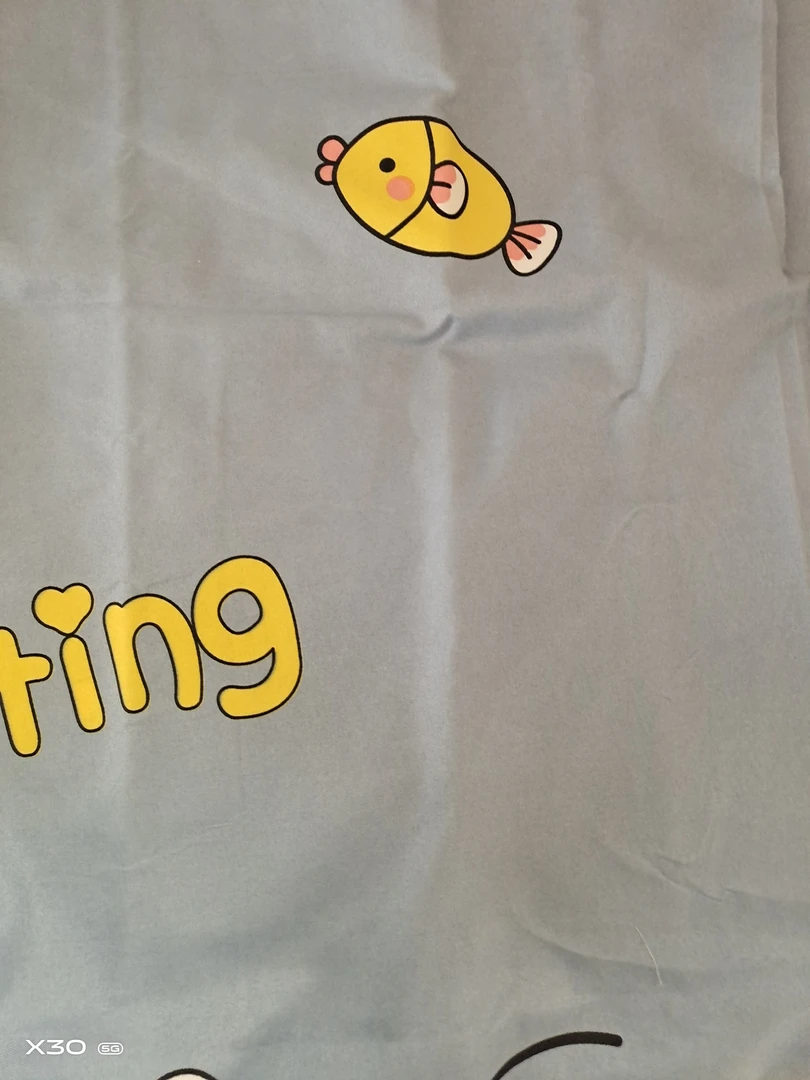 （302）加厚床单 蓝色小鱼 尺寸面料主播讲解为准 瑕疵品无售后