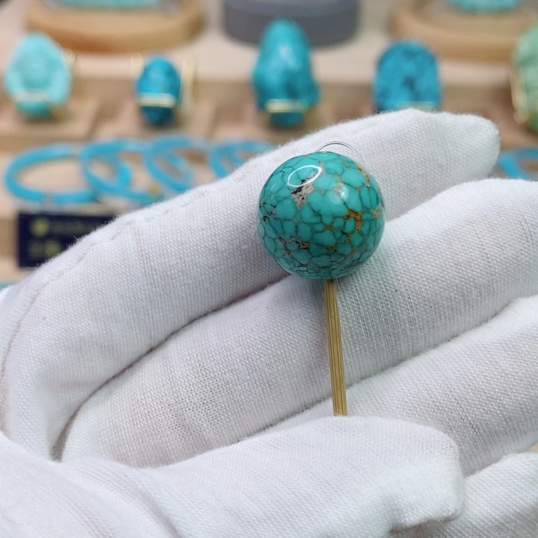 绿松石未镶嵌珠宝奇石16.8mm