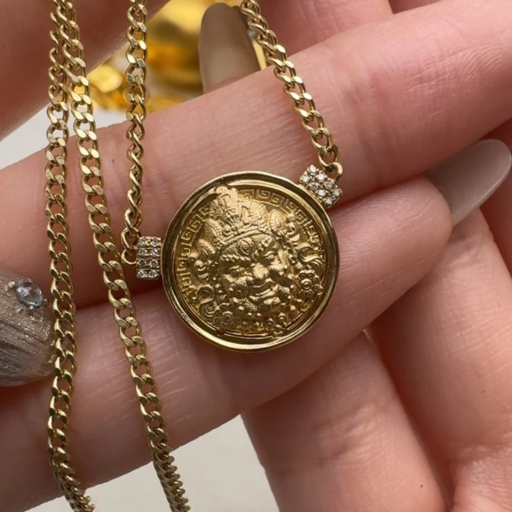 颈饰钻石18K金镶嵌成品