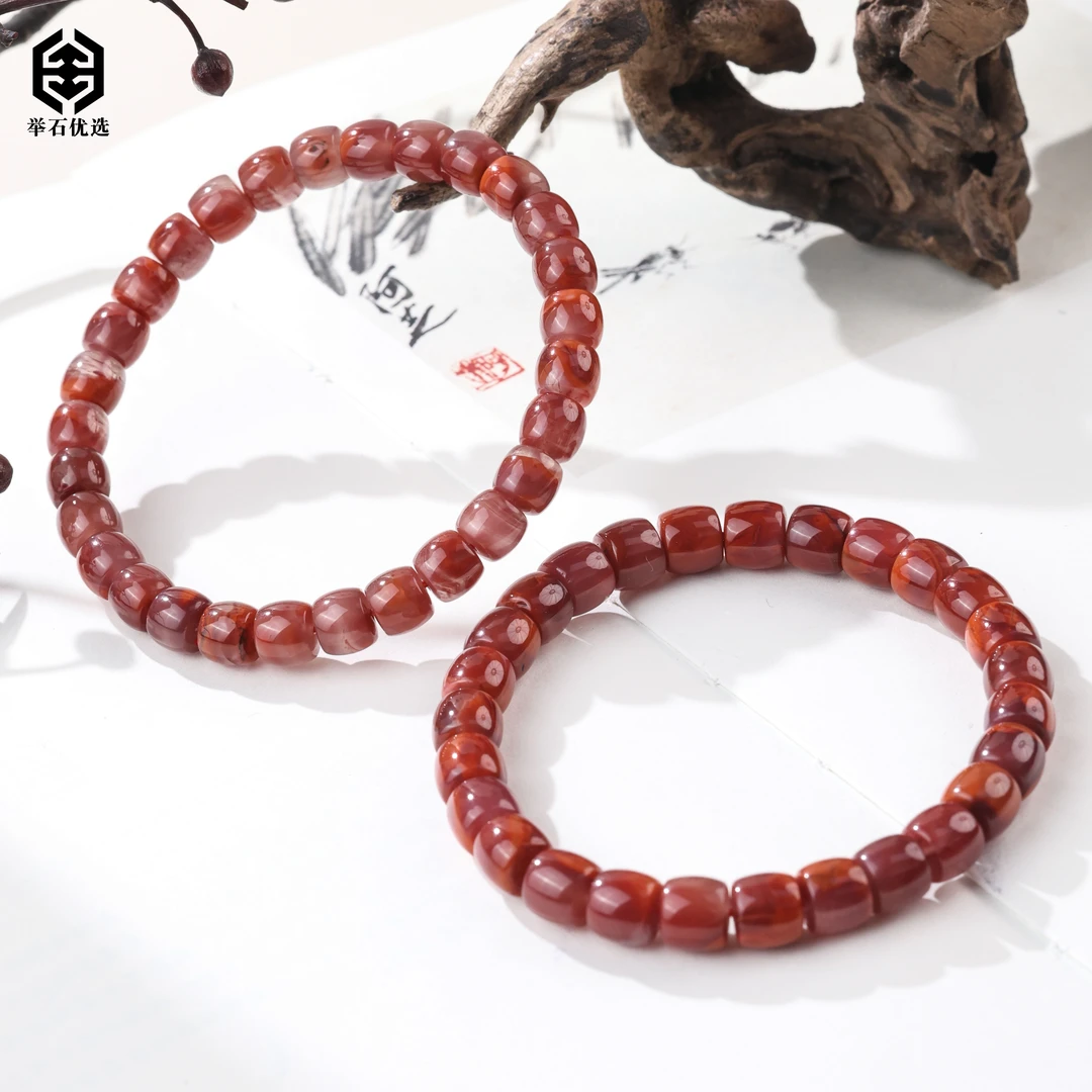 【举石优选】S07-S1008-945南红玛瑙手串（一件/多样性/约6.5mm+）E
