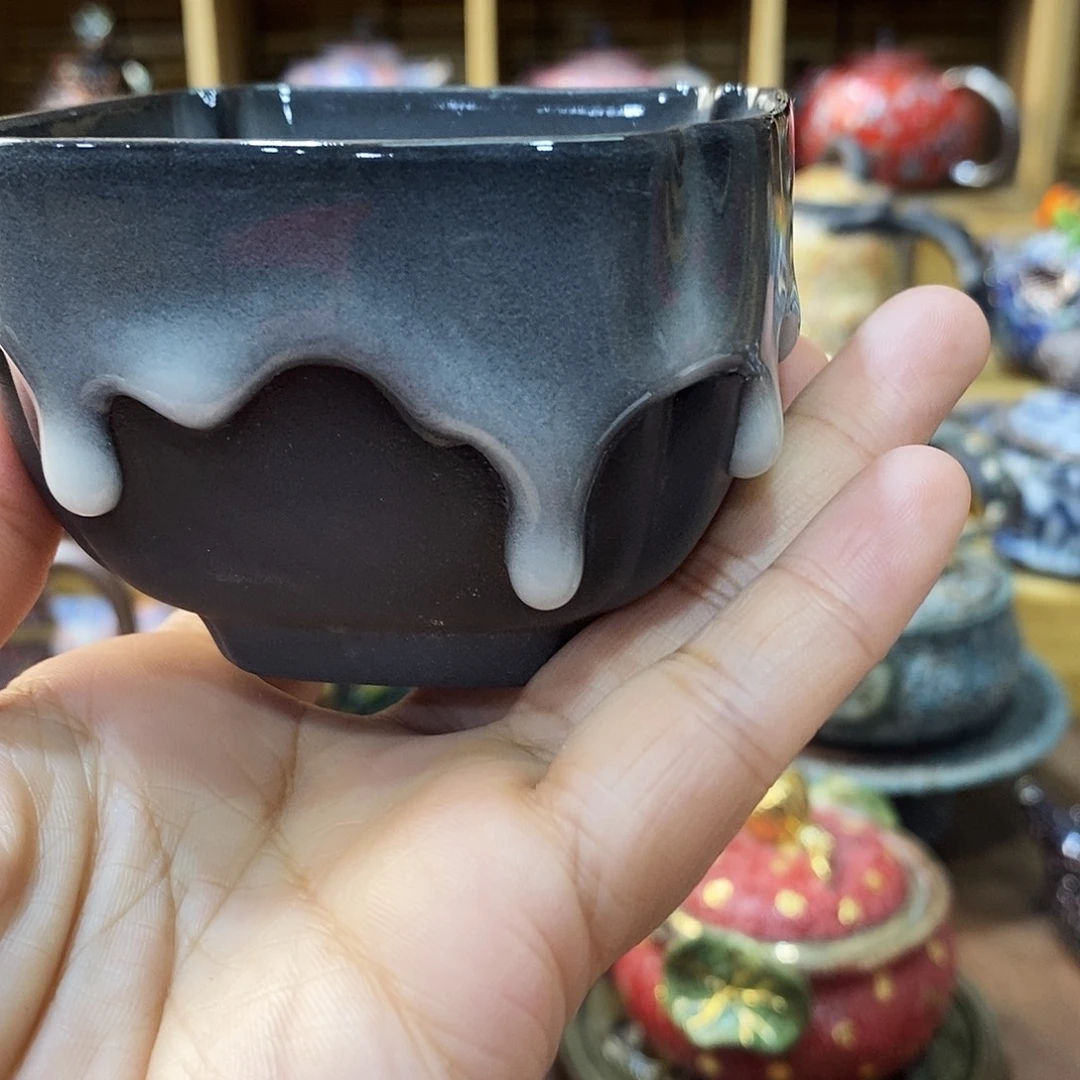 粗陶柴烧志野茶器