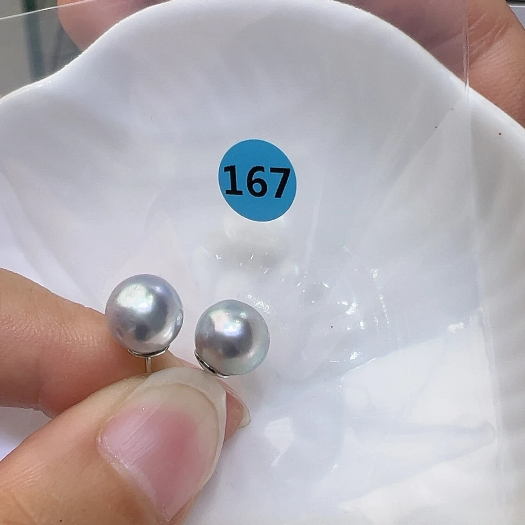 耳饰海水珍珠银S925镶嵌