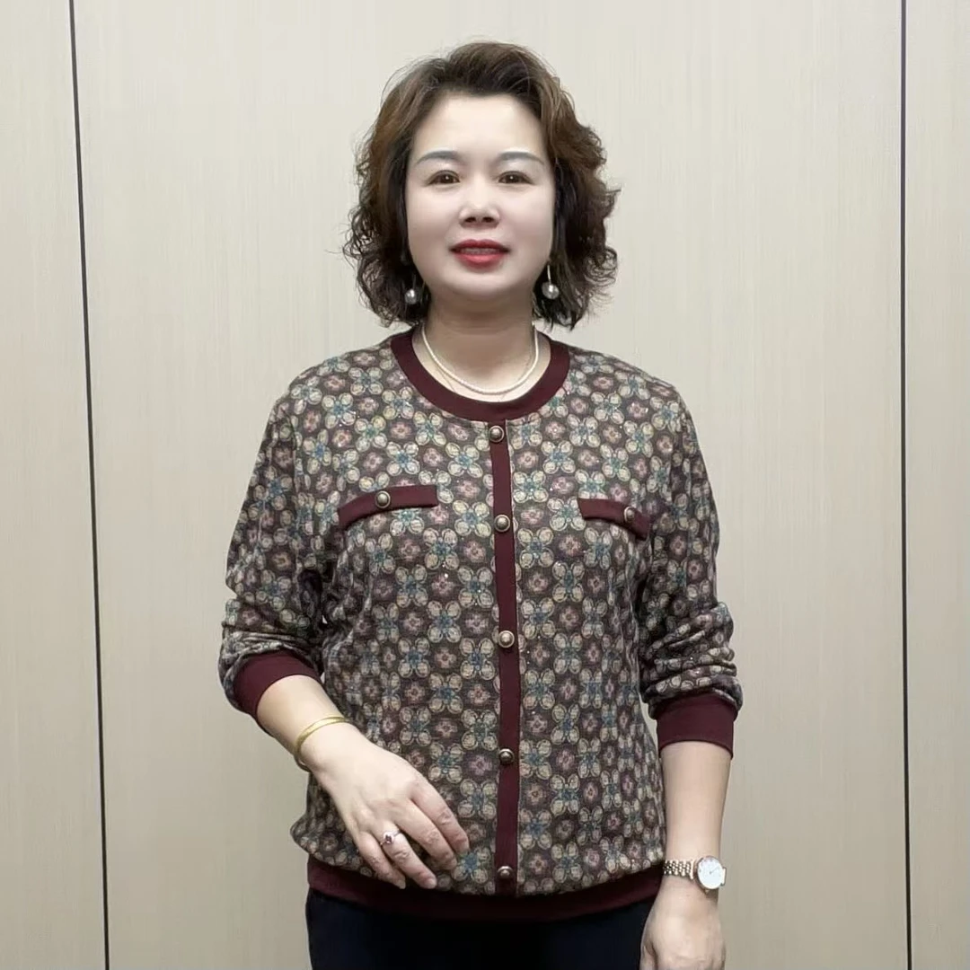 2025秋季时尚中老年百搭气质女装宽松显瘦女士洋气休闲弹力妈妈装