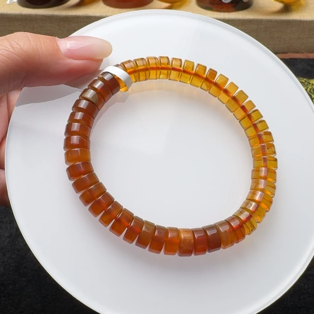 琥珀未镶嵌珠宝奇石8+双色药片珠