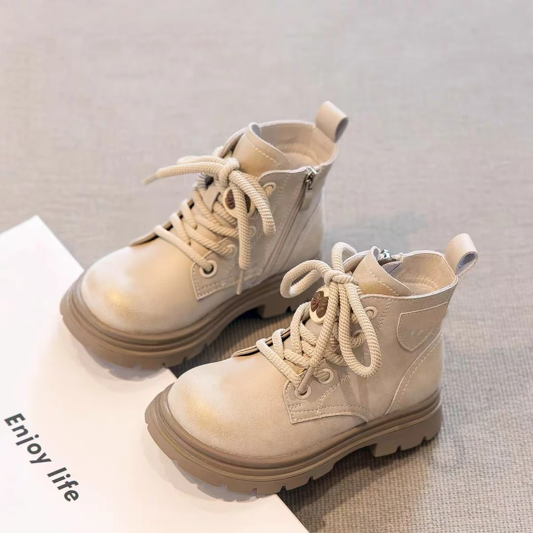 【复古加绒】33902百搭时尚高帮小皮靴冬季新款