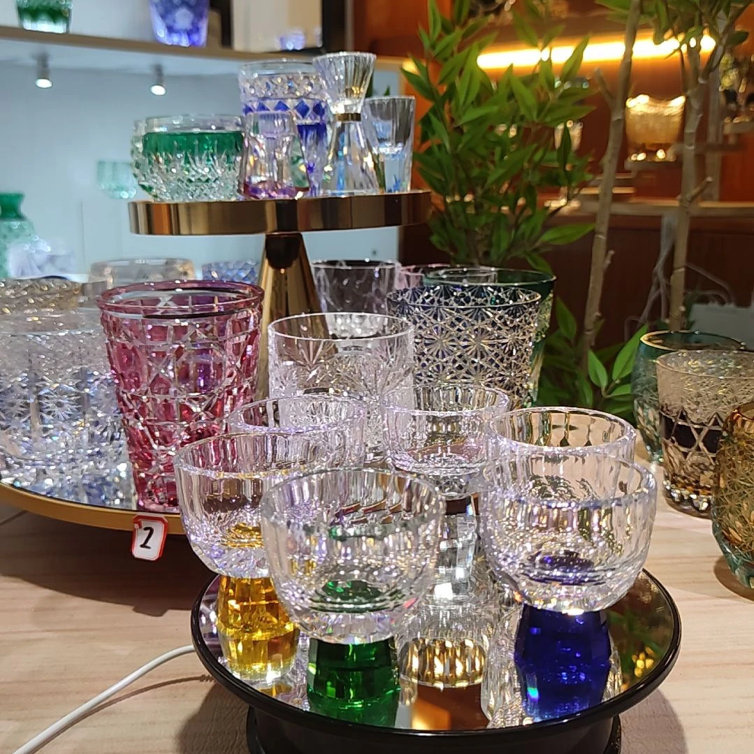 水晶玻璃迷你款马卡龙水晶茶盏拍一发二到手两支下单备注颜色