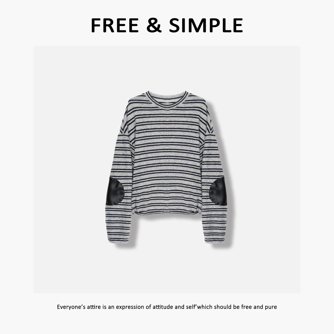 Free&Simple-‘柔软加倍’26经典条纹休闲时尚条纹T恤-1153