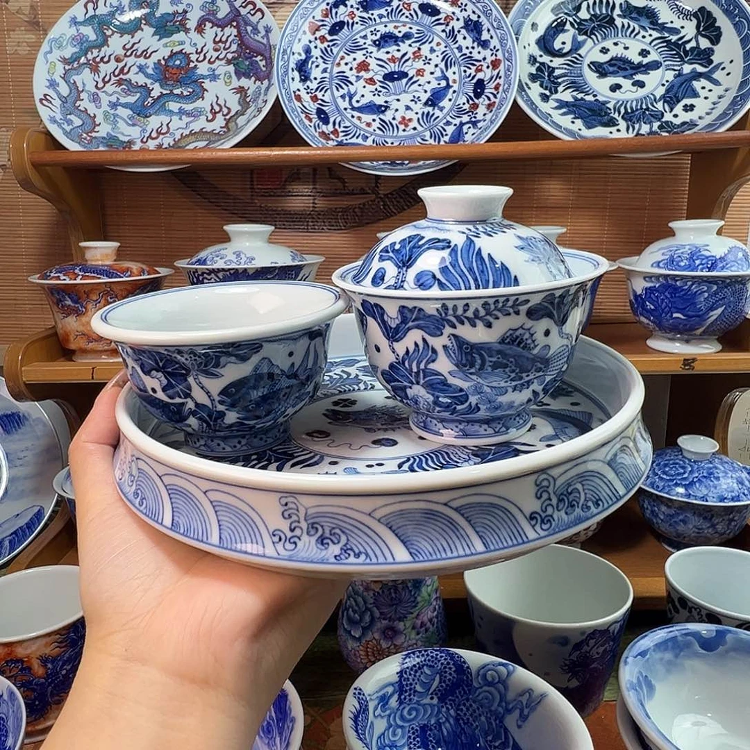 胖***号景德镇陶瓷仿明鱼藻纹