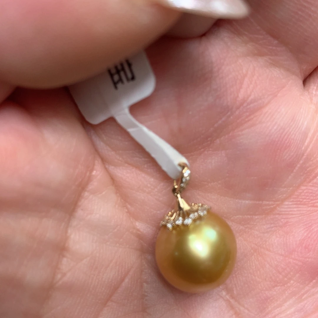 海水珍珠18K金镶嵌颈饰