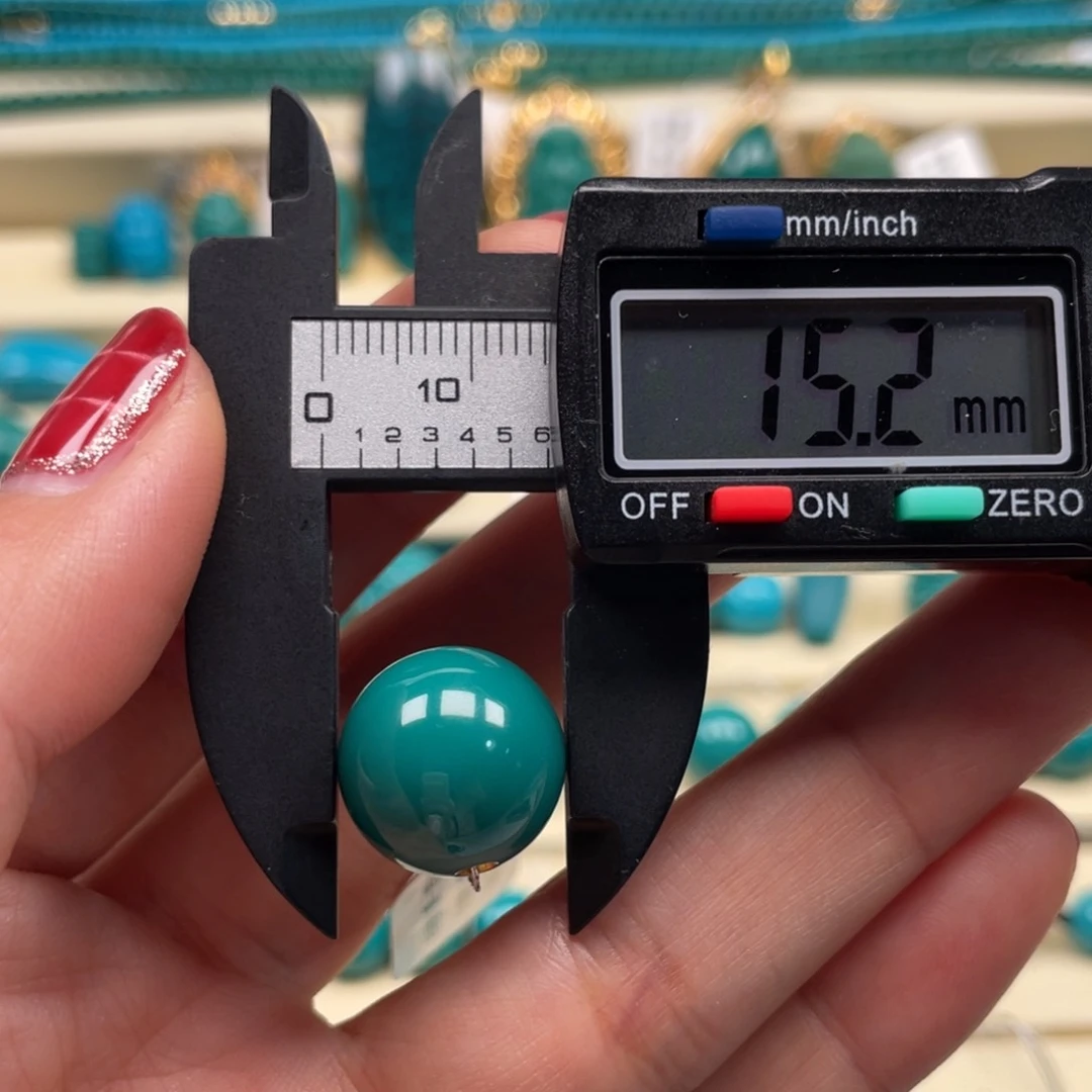 未镶嵌绿松石珠宝奇石圆珠