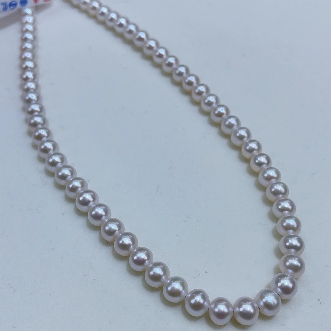 淡水珍珠6/6.5镜面炫彩极强光银S925镶嵌