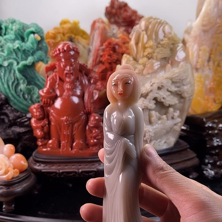 寿山石古典美女印章