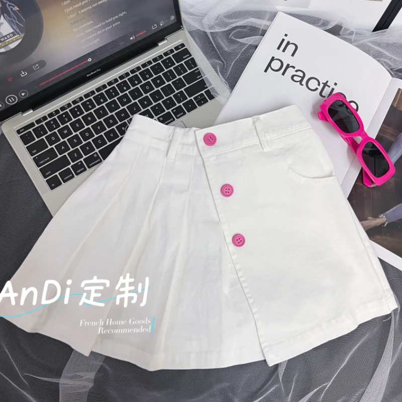 〖ANDI〗安迪中大童女童简约韩系百搭短裙裤4052
