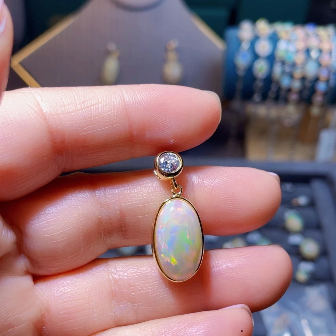 欧泊吊坠〉银S925镶嵌风*