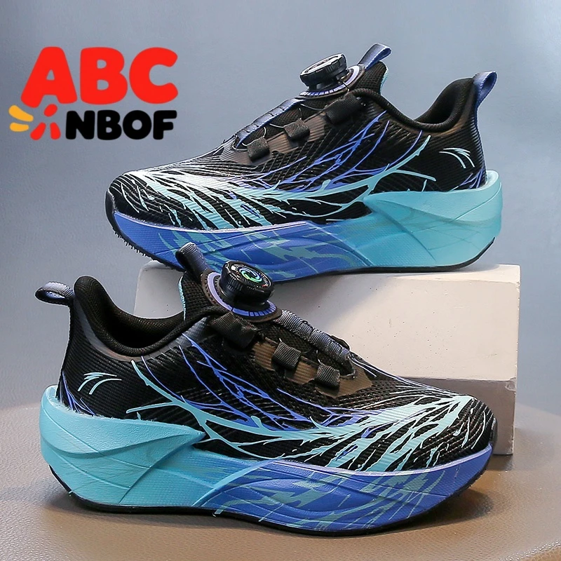 ABC NBOF男童网面运动鞋竞速鞋2025年春秋季新款中大童防滑跑步鞋