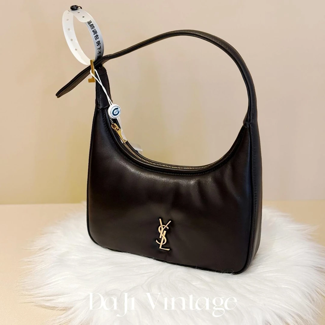99新 YSL/圣罗兰 大吉中古/YSL圣罗兰calypso黑金hobomini单肩包