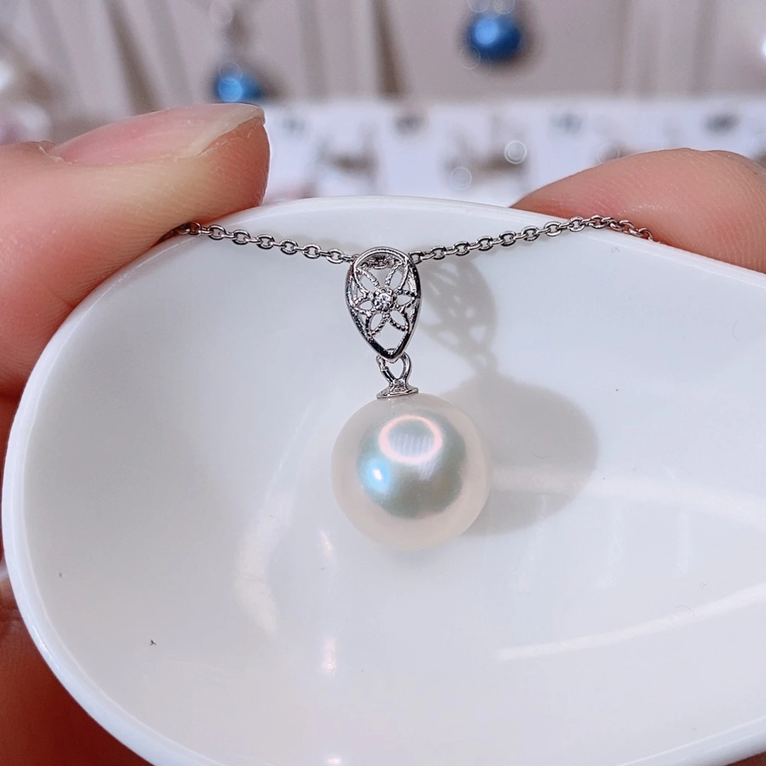 颈饰银S925镶嵌淡水珍珠