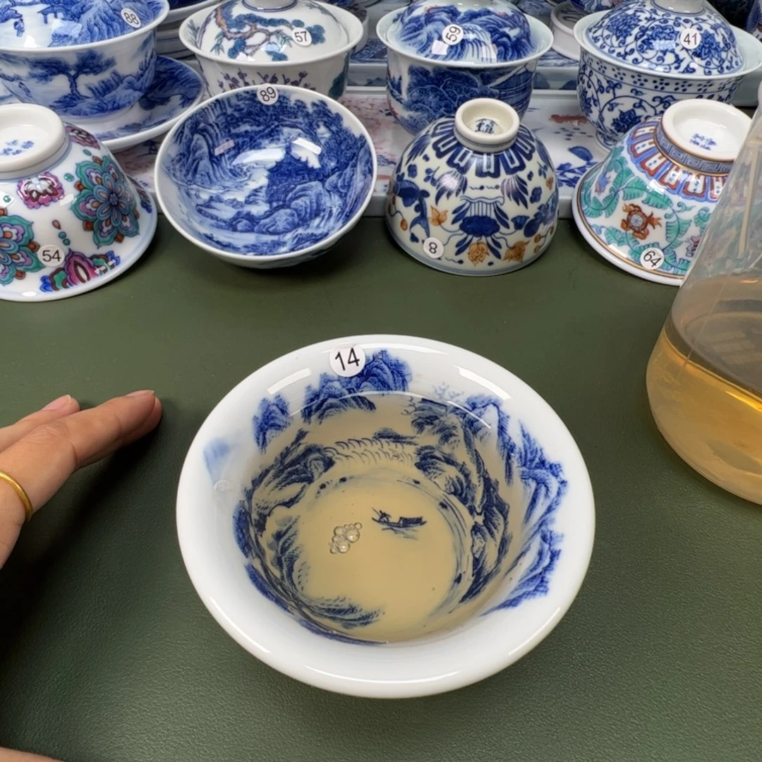 陶瓷景德镇纯手工纯手绘茶具木木14