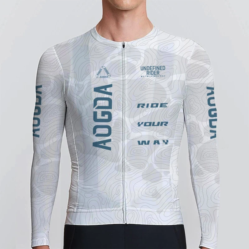 新款AOGDA 奥格达夏季男女款长袖自行车骑行服速干修身竞技版