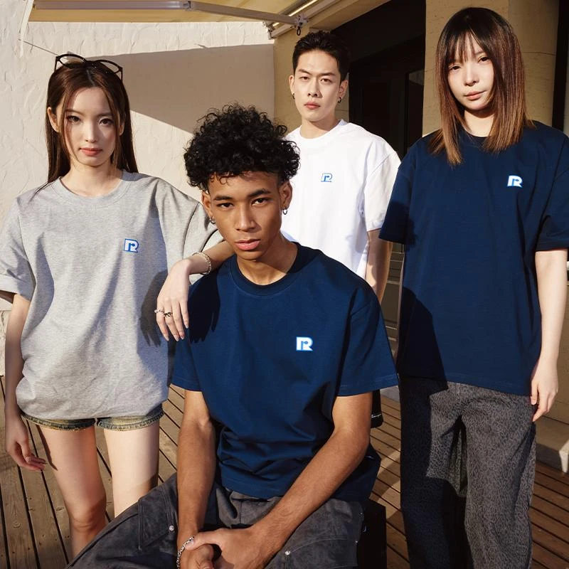 Remedy 2025夏季国潮简约宽松体恤上衣美式潮牌情侣款短袖T恤男女