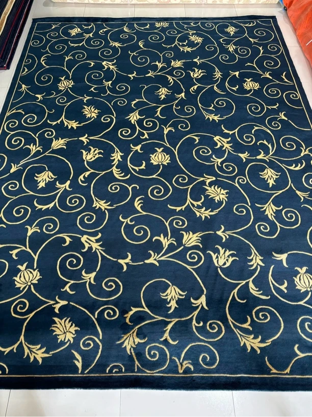 微瑕美式复古波斯风手工编织打结纯羊毛沙发茶几毯高端轻奢卧室毯