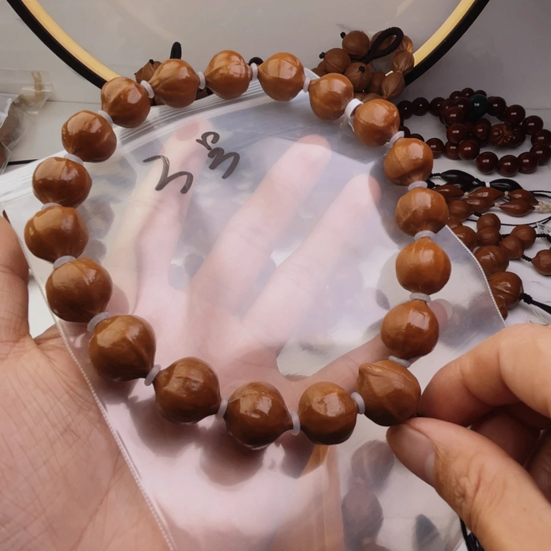 橄榄核手串/手链17尺寸老树铁核蜜桃臀18颗籽手持3号