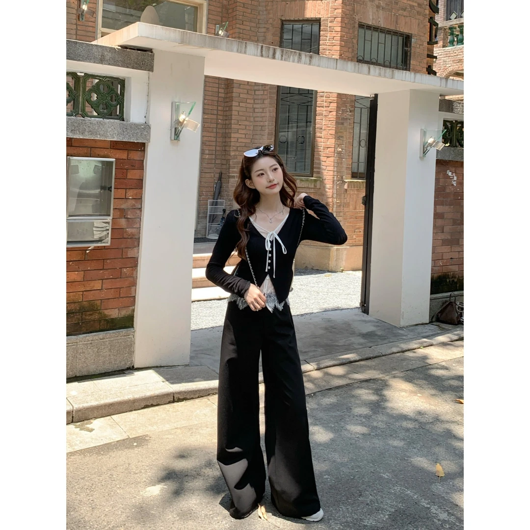 切糕自制【随心松弛】小个子夏薄款时尚慵懒风松弛感显瘦弯刀休闲裤