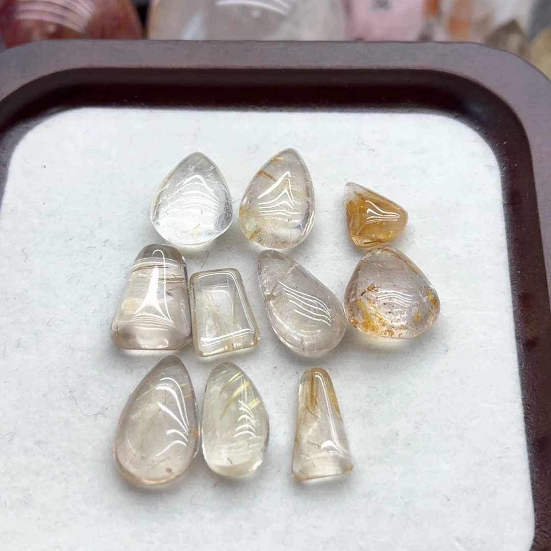 未镶嵌水晶珠宝半成品32 发晶大礼包