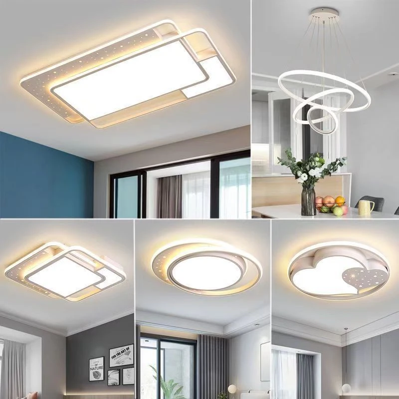 现代简约创意LED智能灯具客厅灯长方形吸顶灯星空卧室灯全屋套餐