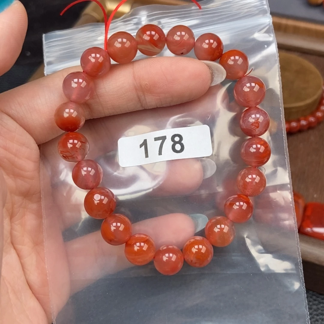 南红玛瑙未镶嵌手链卡9.4