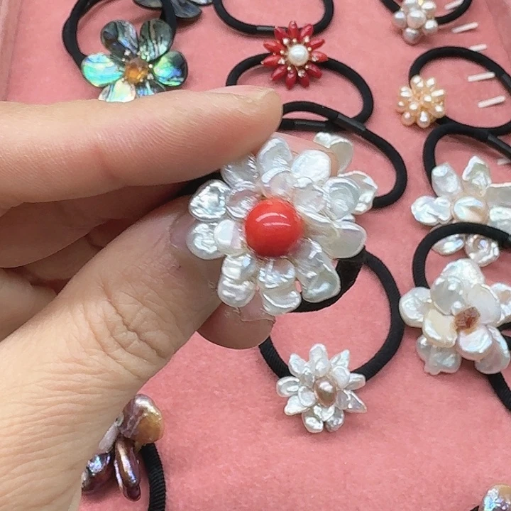 淡水珍珠发饰未镶嵌