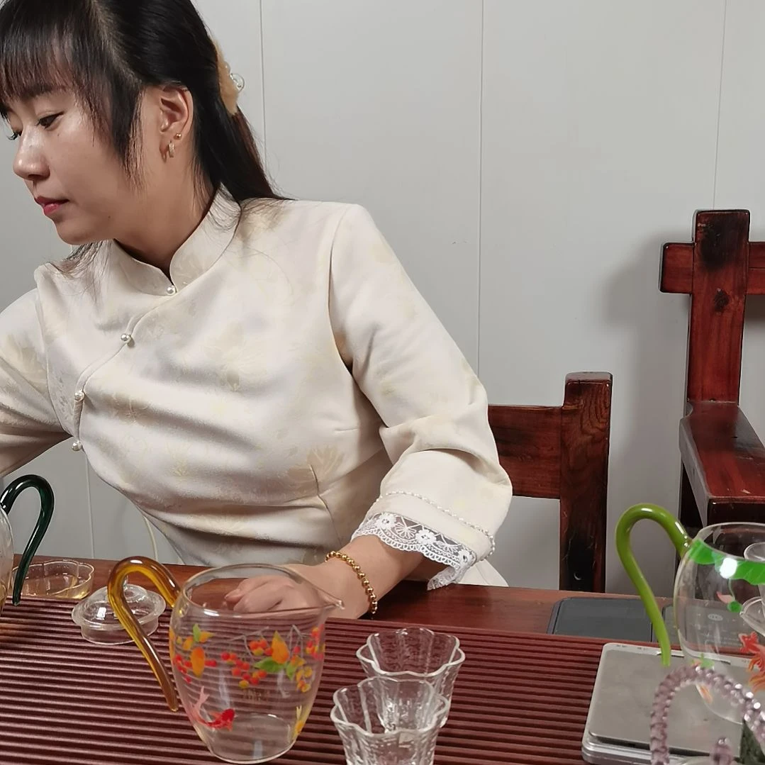 手柄款高硼硅玻璃鲤跃楠瑞公杯配两支小杯